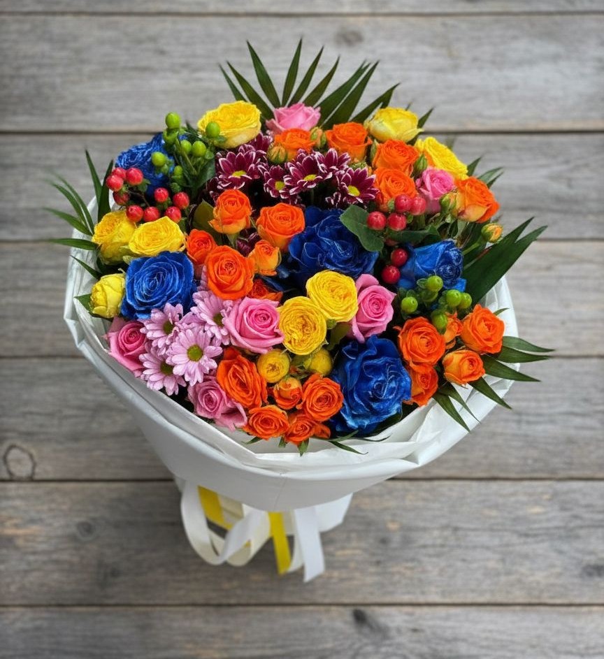 Букет цветов из: Розы и Хризантемы в Варна