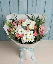 Букет цветов из:  Розы, Лизиантусы и Хризантемы в Варна