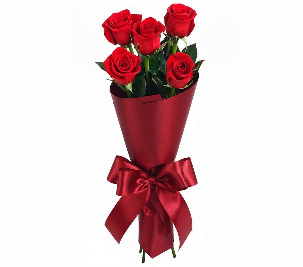 Букет 5 Красных роз Эдлесс Лав в Варна