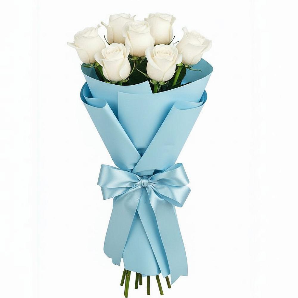 Букет 7 белых роз Проуд в Варна