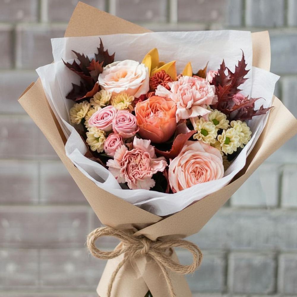 Букет цветов из: Гвоздики, Хризантемы и Розы в Варна