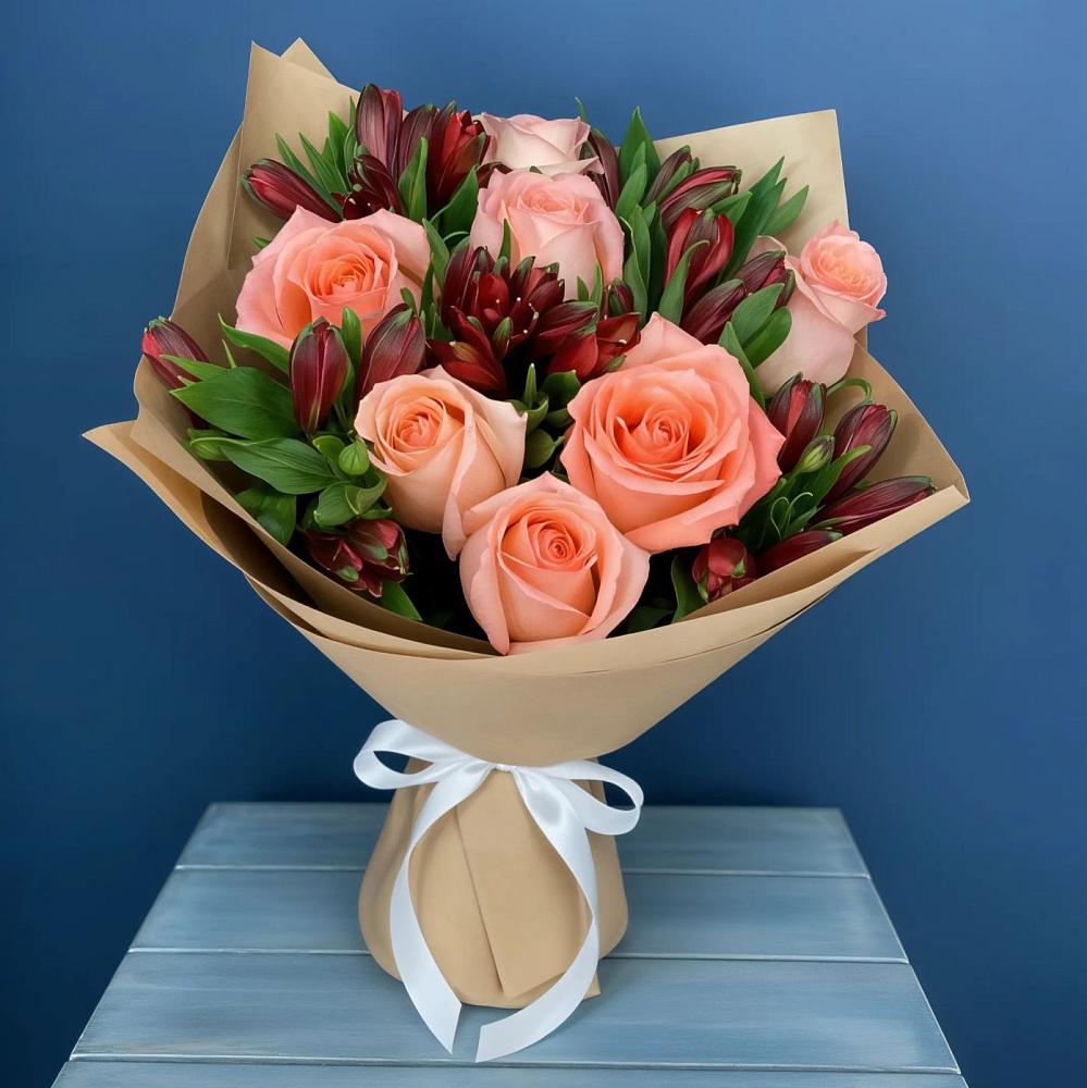 Букет цветов из: Розы и Альстромерии в Варна