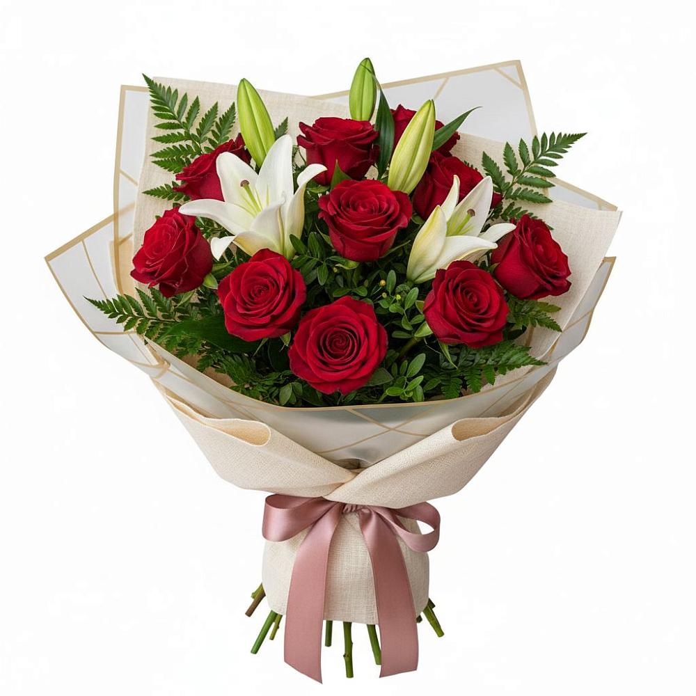 Букет цветов из: Лилии и Розы в Варна