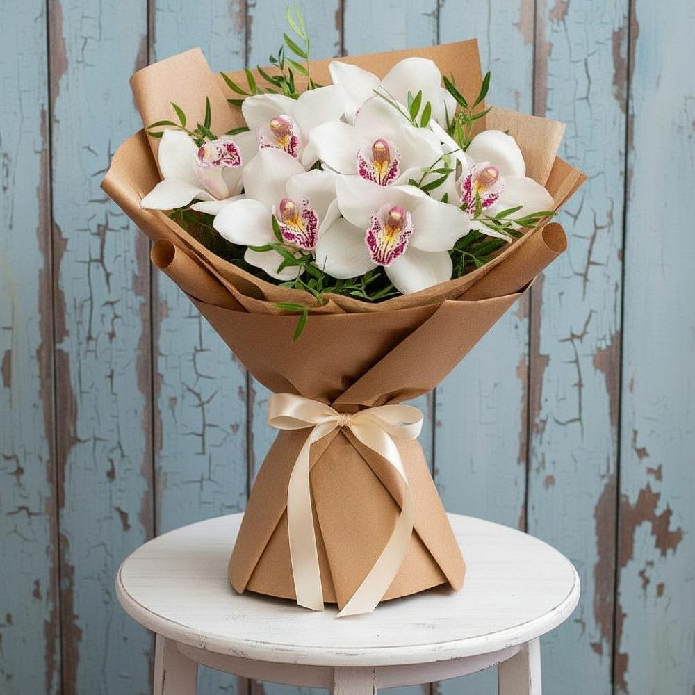 Букет цветов из: Орхидеи и Розы в Варна