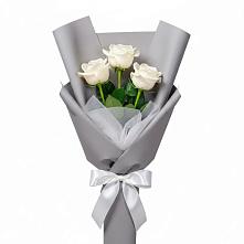 Букет 3 белые розы #REPLACE_PRED# Варна