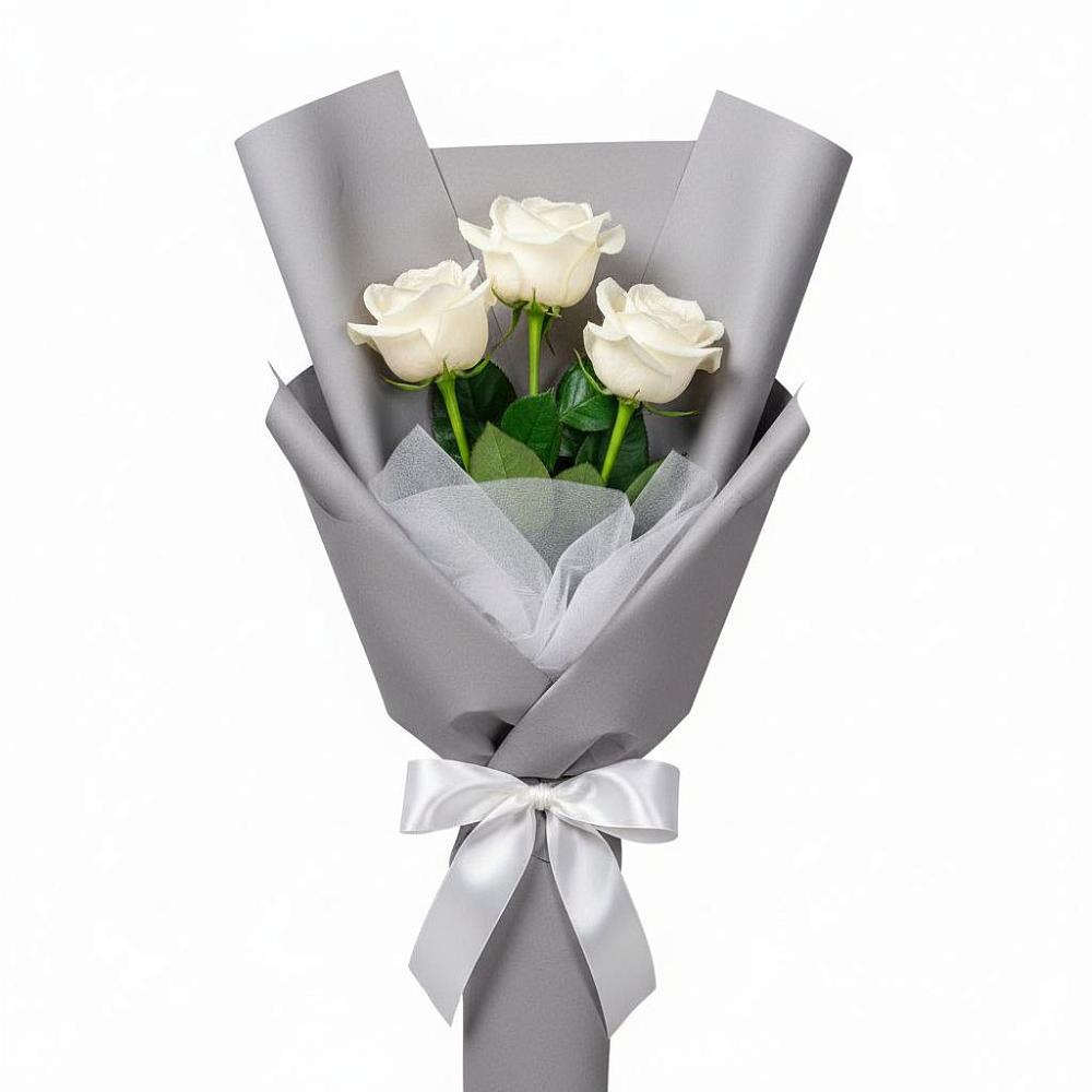 Букет 3 белые розы в Варна
