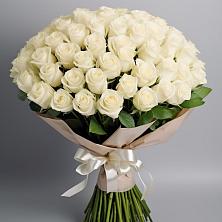 Букет 101 беля роза Белоснежка в Варна