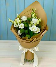 Букет цветов из:  Хризантемы и Лизиантусы в Варна