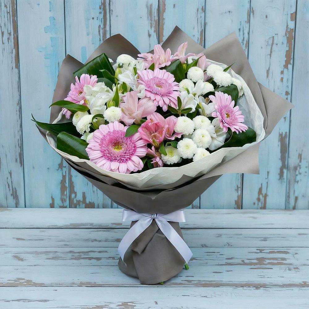 Букет цветов из: Герберы, Альстромерии и Хризантемы в Варна