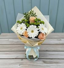 Букет цветов из:  Герберы, Розы и Хризантемы в Варна