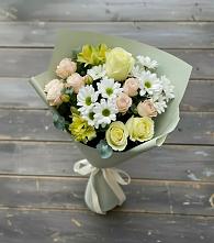 Букет цветов из:  Альстромерии, Розы и Хризантемы в Варна