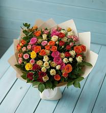 Букет Микс из разноцветных кустовых роз #REPLACE_PRED# Варна